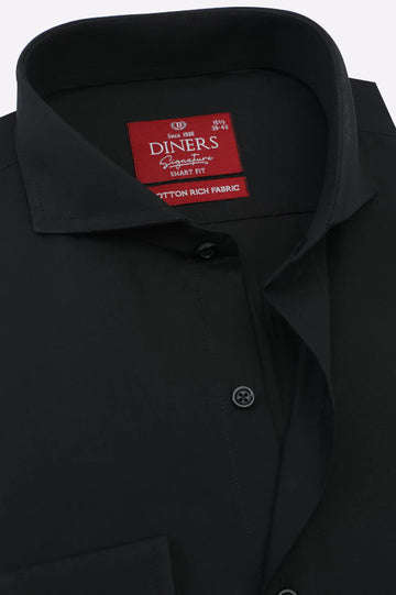 Black Plain Formal Shirt