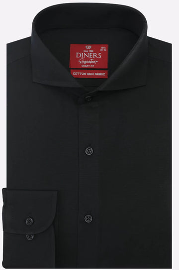 Black Plain Formal Shirt