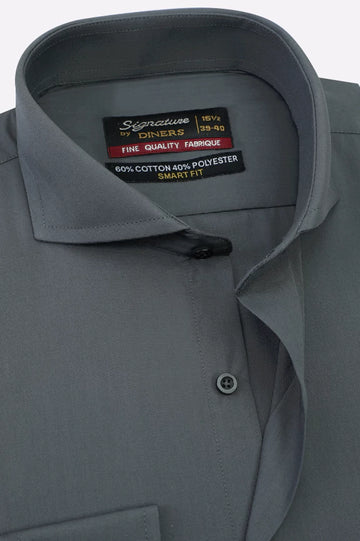 Charcoal Plain Formal Shirt
