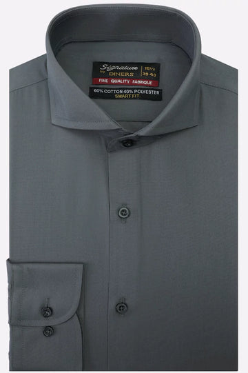 Charcoal Plain Formal Shirt