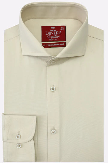 Khaki Plain Formal Shirt