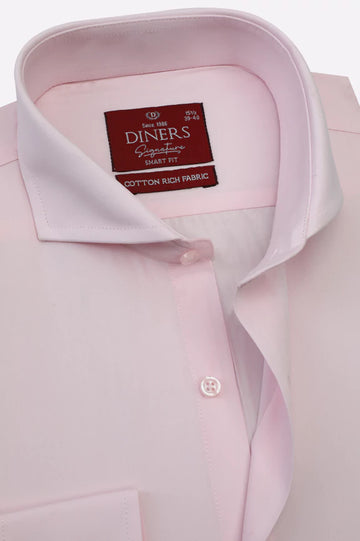 Pink Plain Formal Shirt