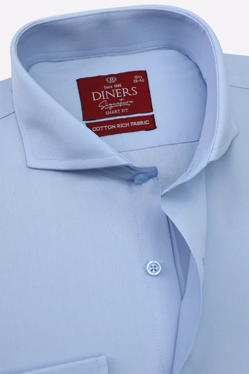 Sky Blue Plain Formal Shirt