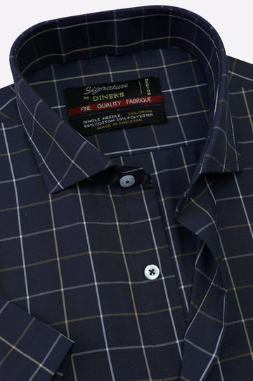 Multi Check Formal Shirt (Half Sleeves)
