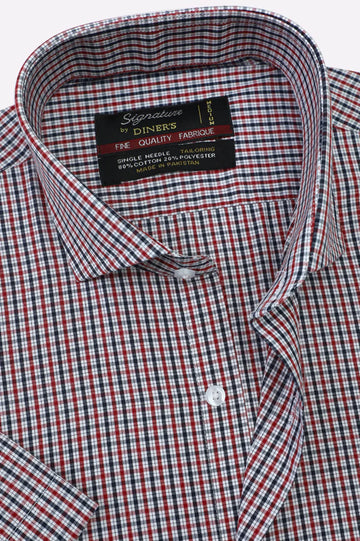 Multi Check Formal Shirt (Half Sleeves)