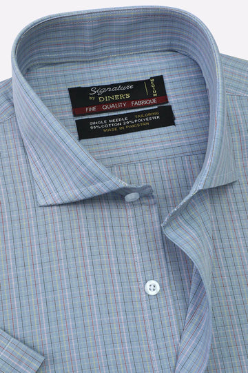 Multi Check Formal Shirt (Half Sleeves)