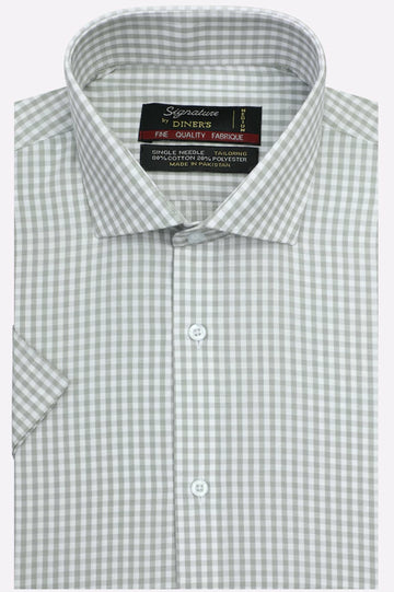 Gingham Check Formal Shirt (Half Sleeves)