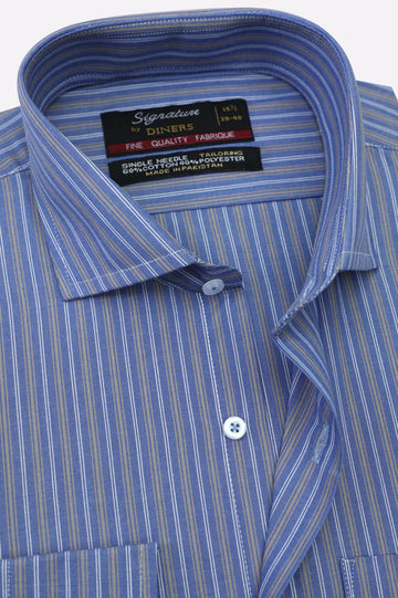 Blue Multi Stripes Formal Shirt