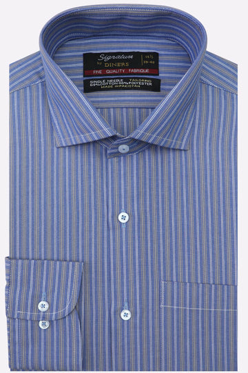 Blue Multi Stripes Formal Shirt