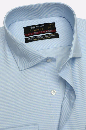 Diagonal Twill Textured Formal Shirt