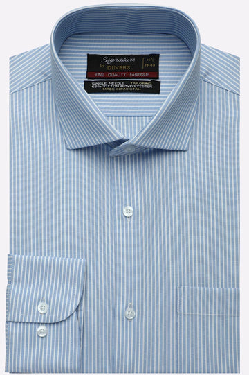Sky Blue Stripes Formal Shirt