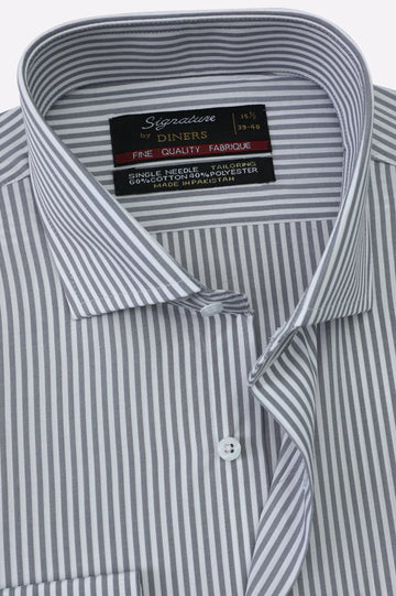 Grey Bengal Stripes Formal Shirt
