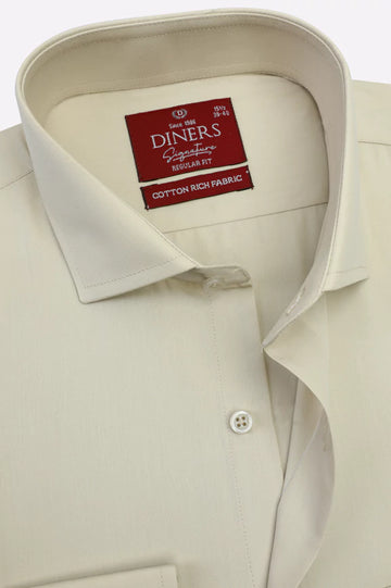 Khaki Plain Formal Shirt
