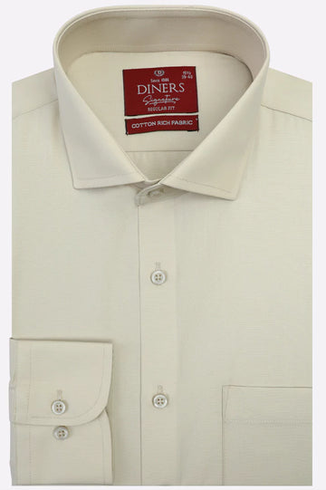 Khaki Plain Formal Shirt