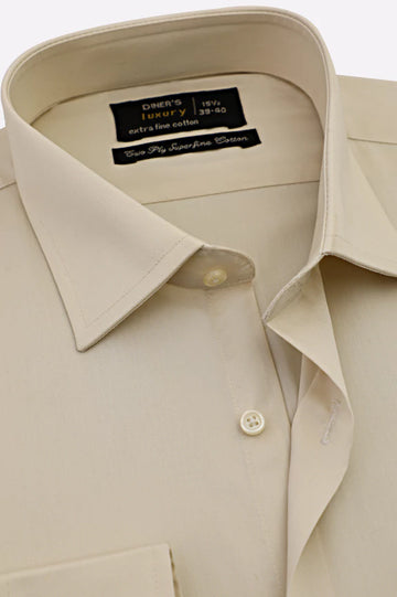 Fawn Plain Formal Men Shirt