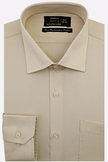 Fawn Plain Formal Men Shirt