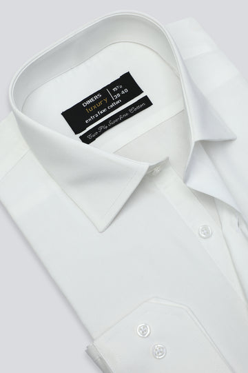 Off White Plain Formal Shirt