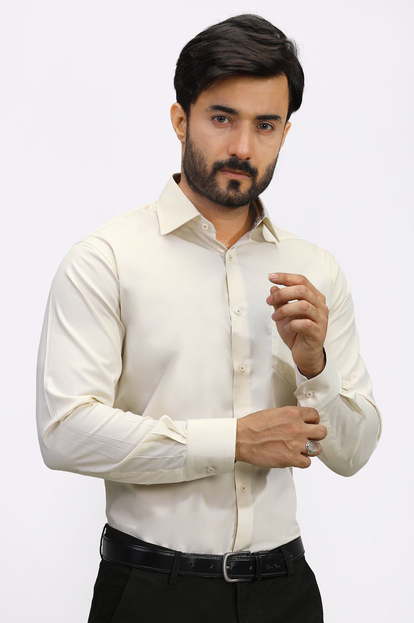 Fawn Plain Formal Shirt – Diners Pakistan