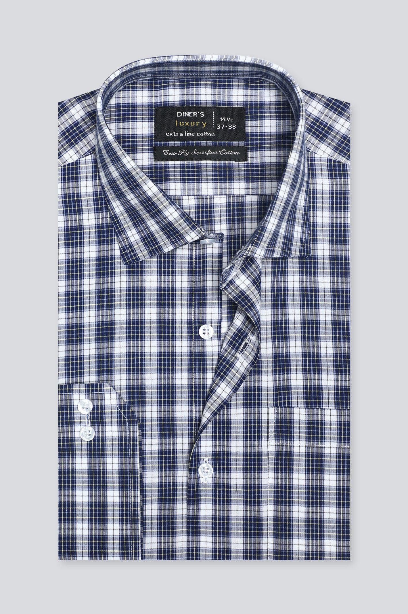 Multicolor Tattersall Check Formal Shirt From Diners