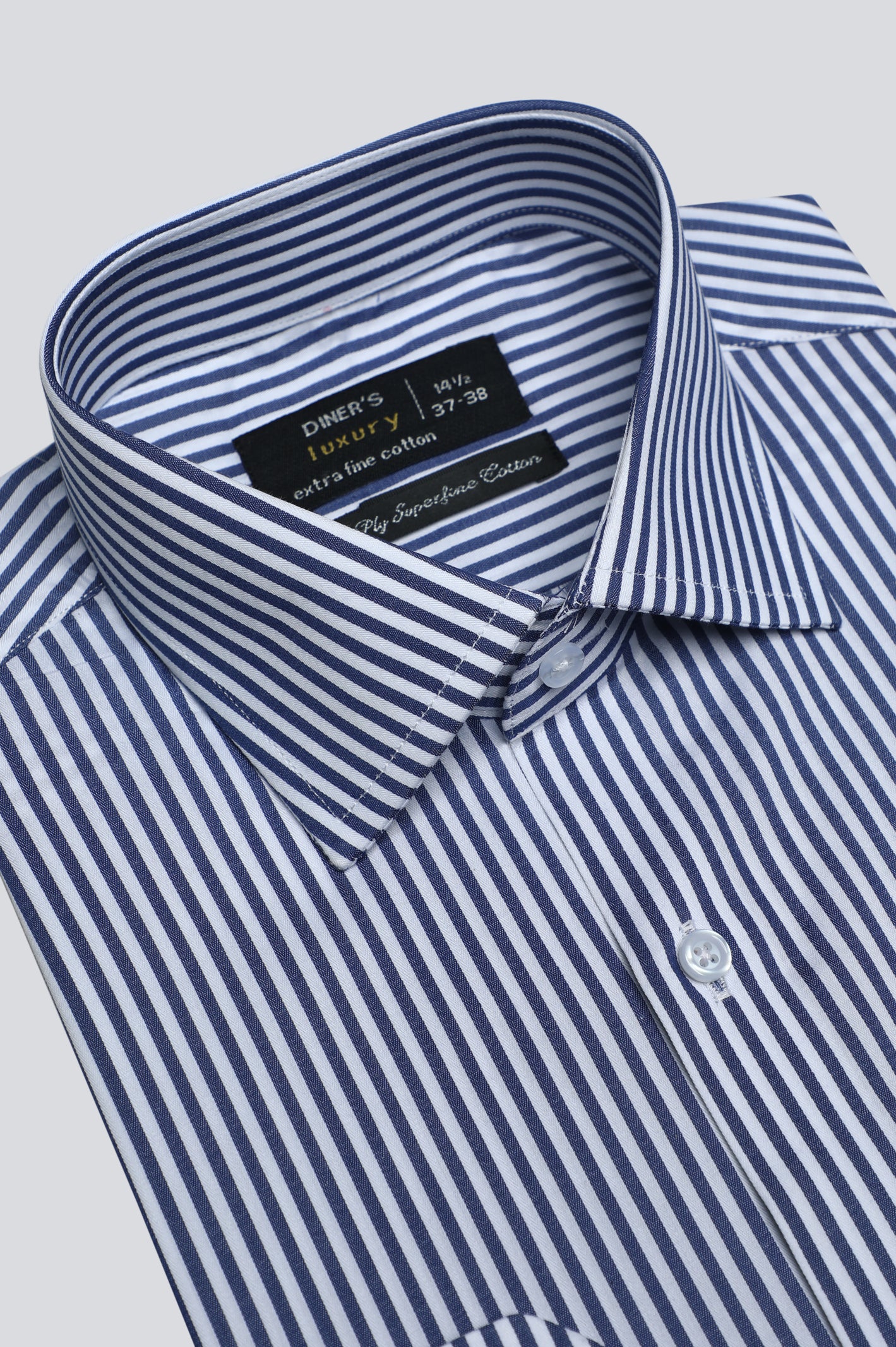 Dark Blue Bengal Stripe Formal Shirt From Diners