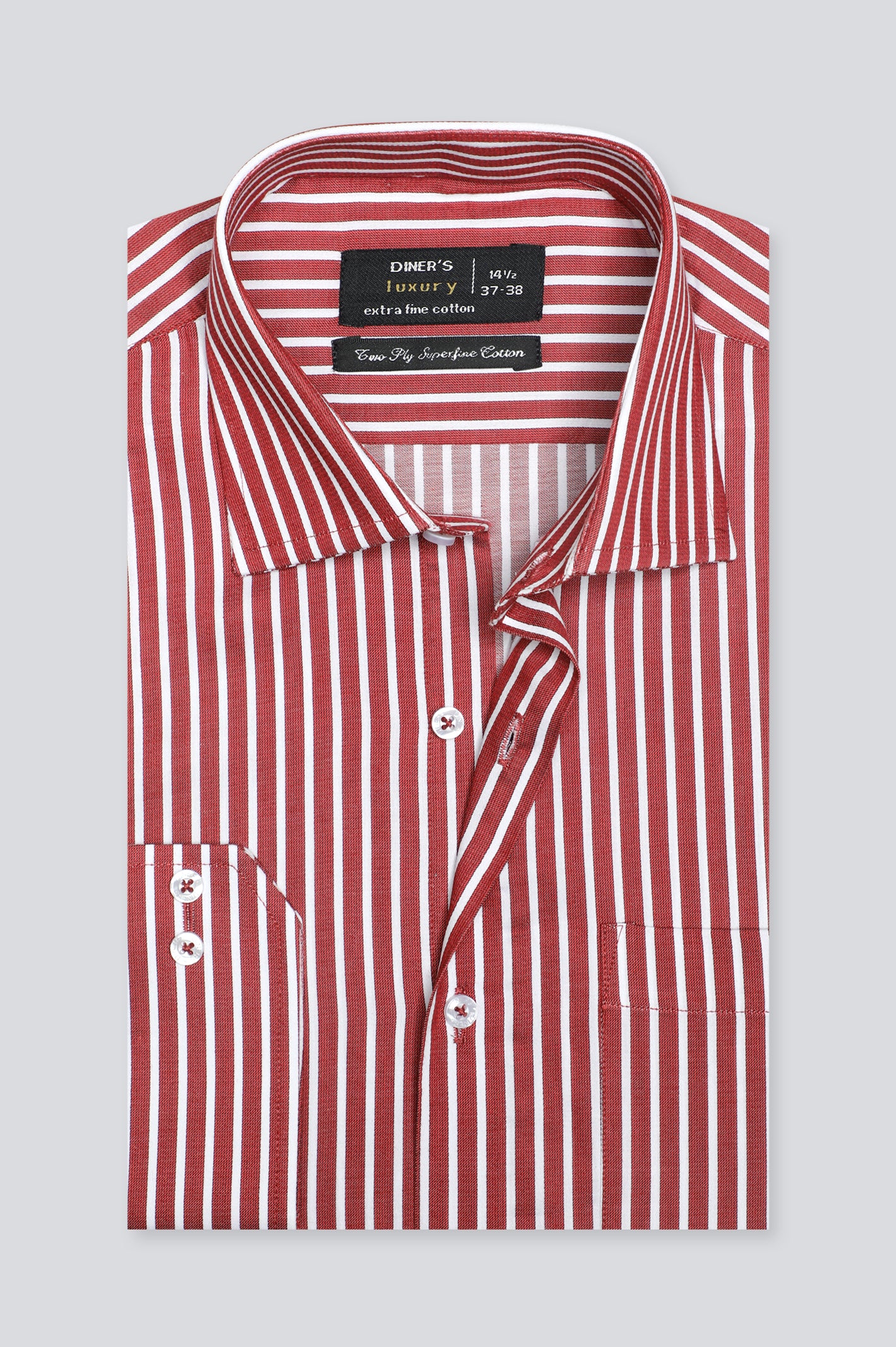 Maroon Pinstripe Formal Shirt – Diners Pakistan