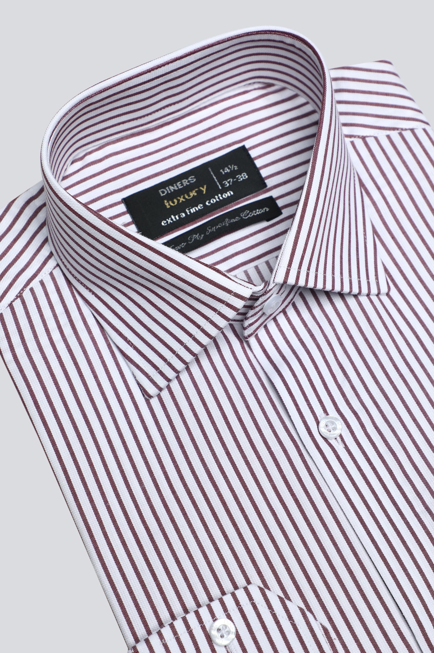Maroon Candy Stripe Formal Shirt – Diners Pakistan