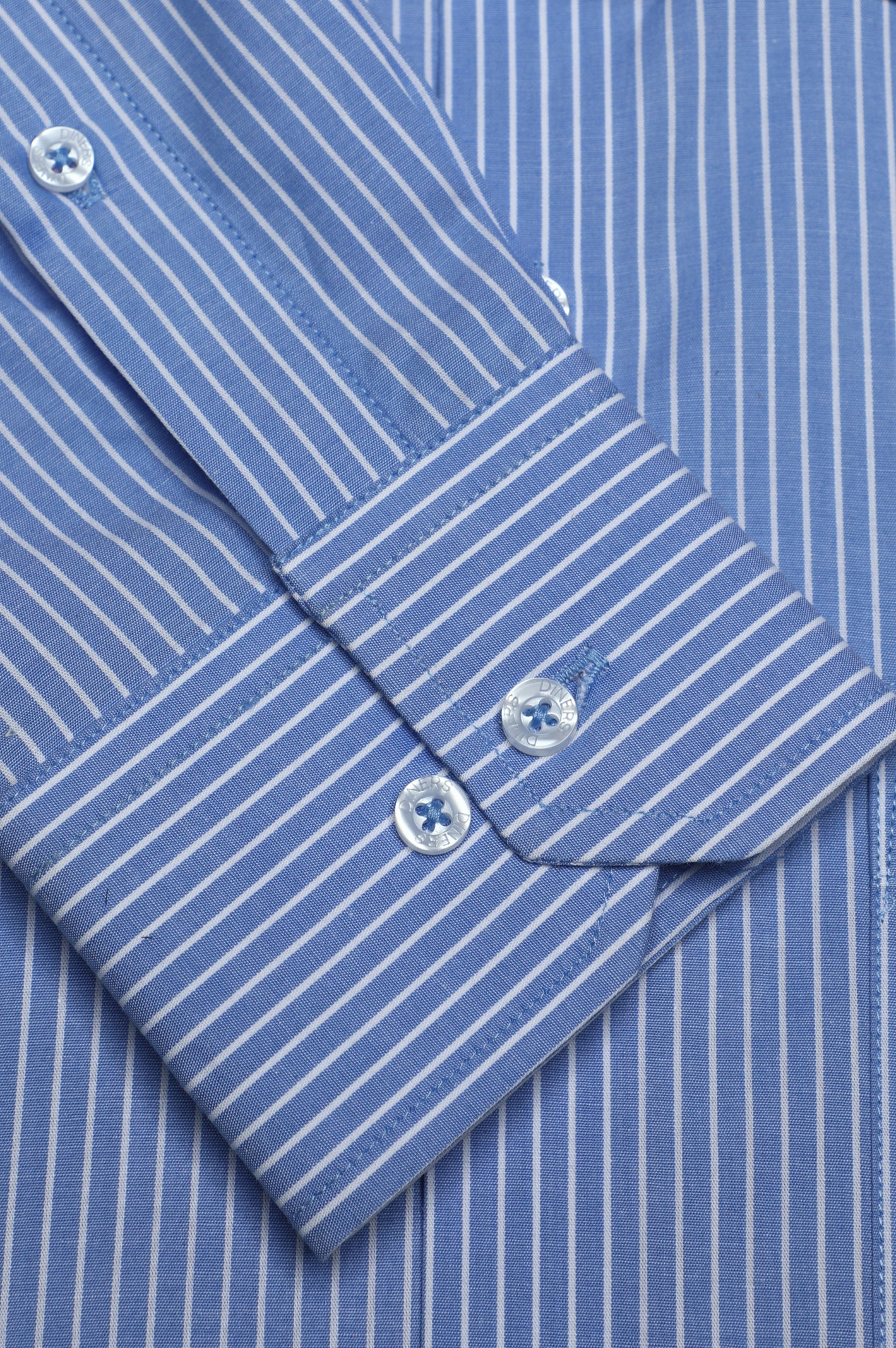 Light Blue Hairline Stripe Formal Shirt From Diners