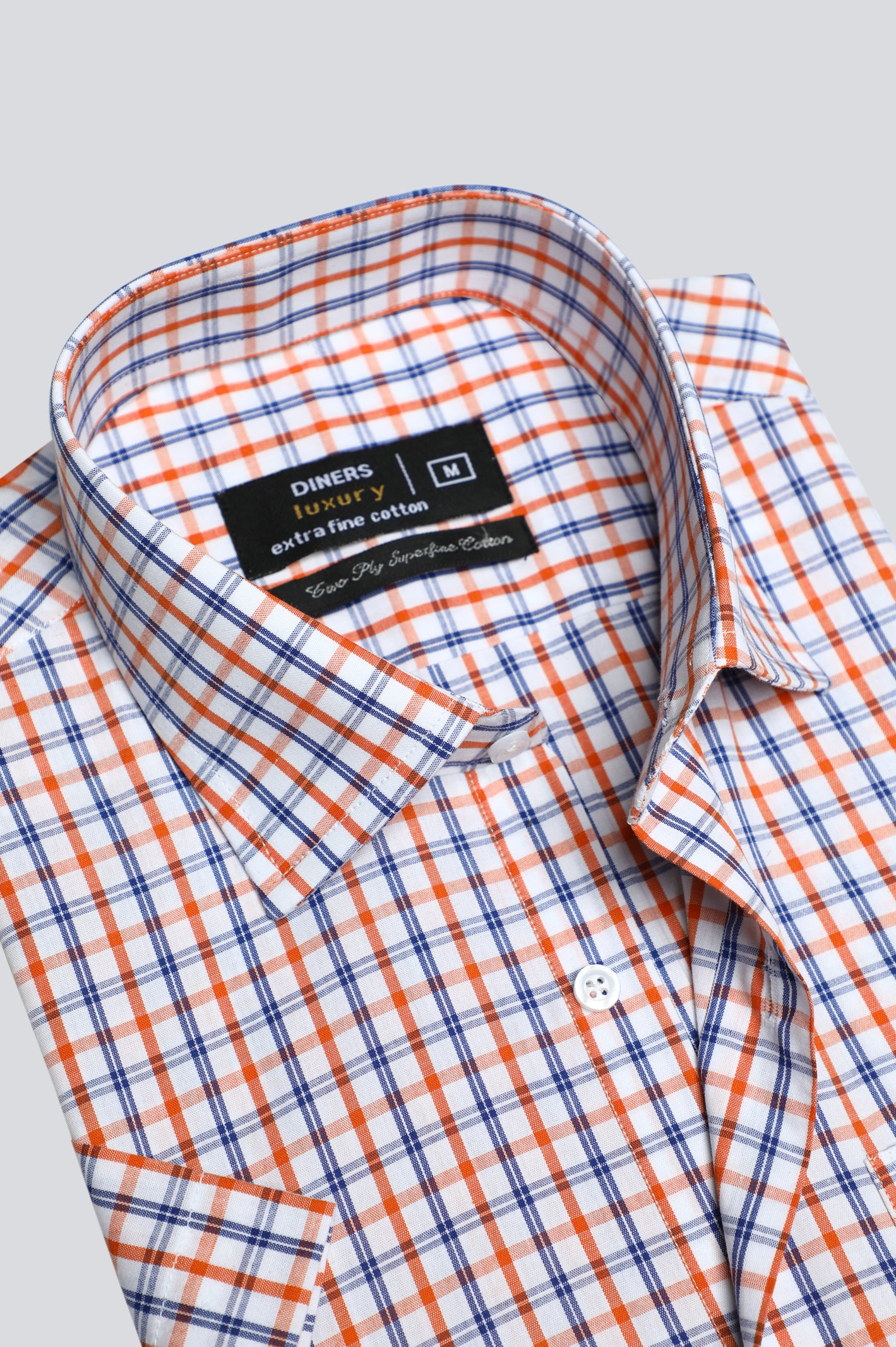 Multicolor Tattersall Check Formal Shirt (Half Sleeve) From Diners