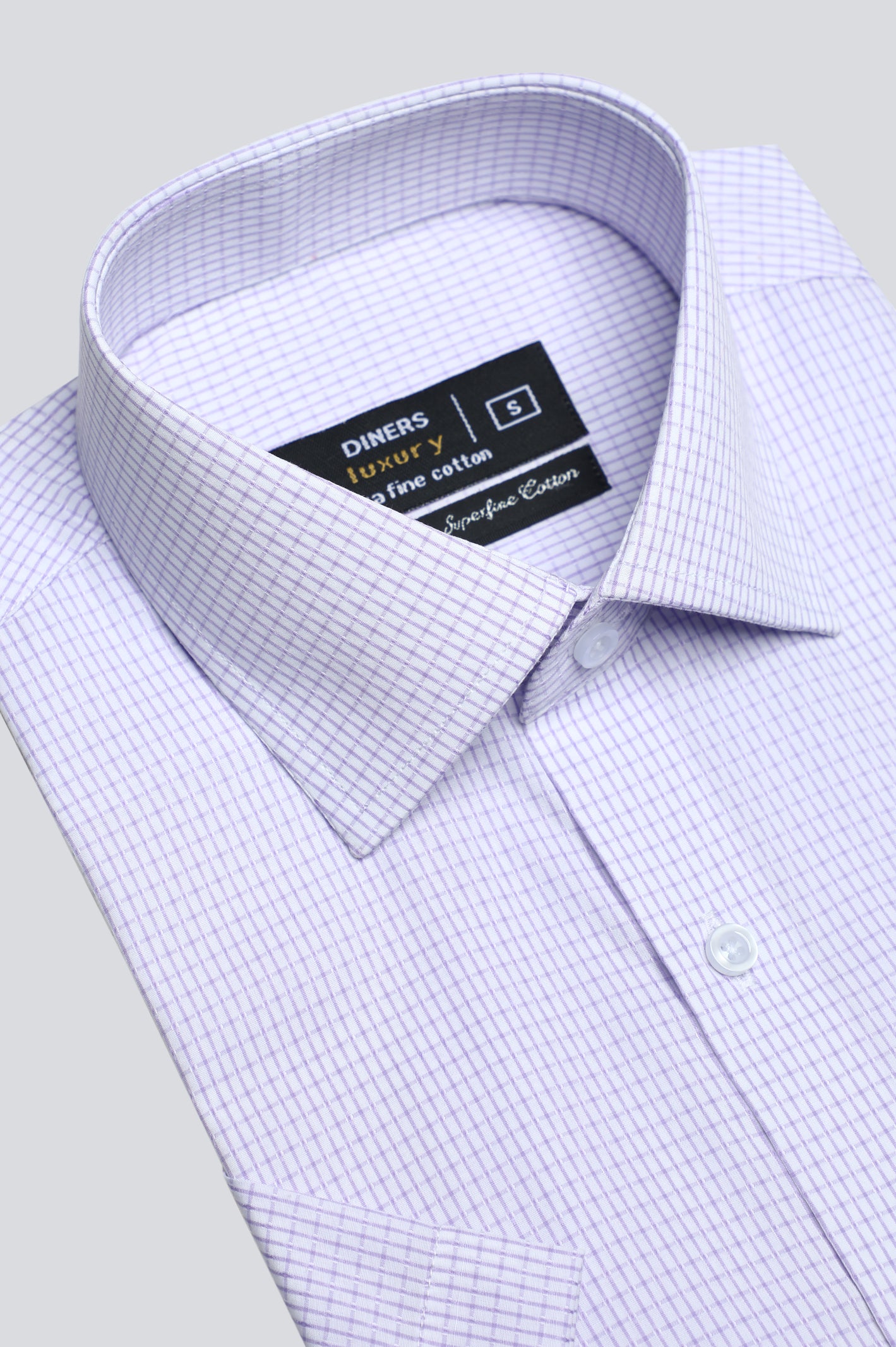 Purple Textured Formal Shirt (Half Sleeves) – Diners Pakistan