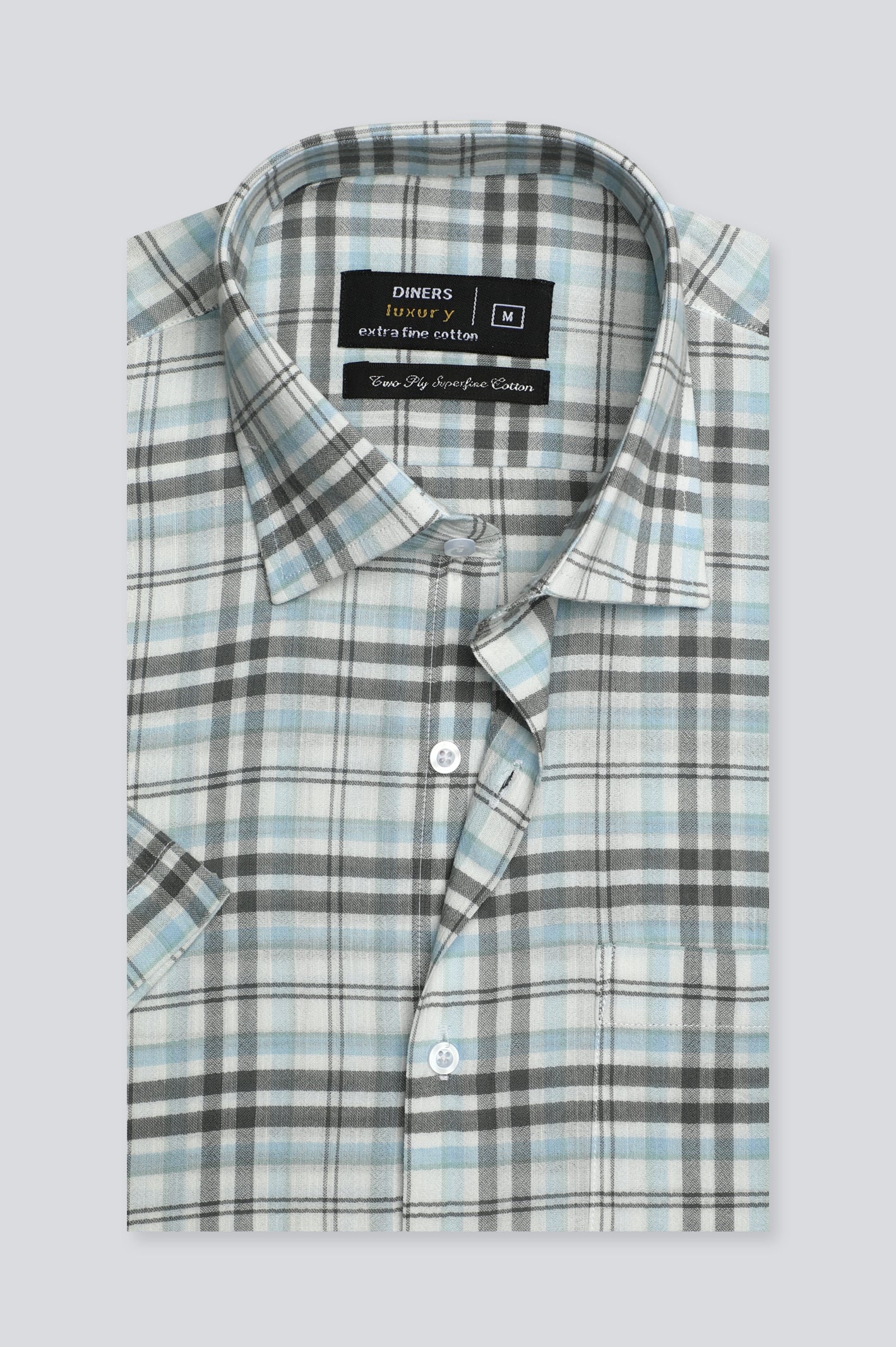 Multicolor Tattersall Check Formal Shirt (Half Sleeves) From Diners