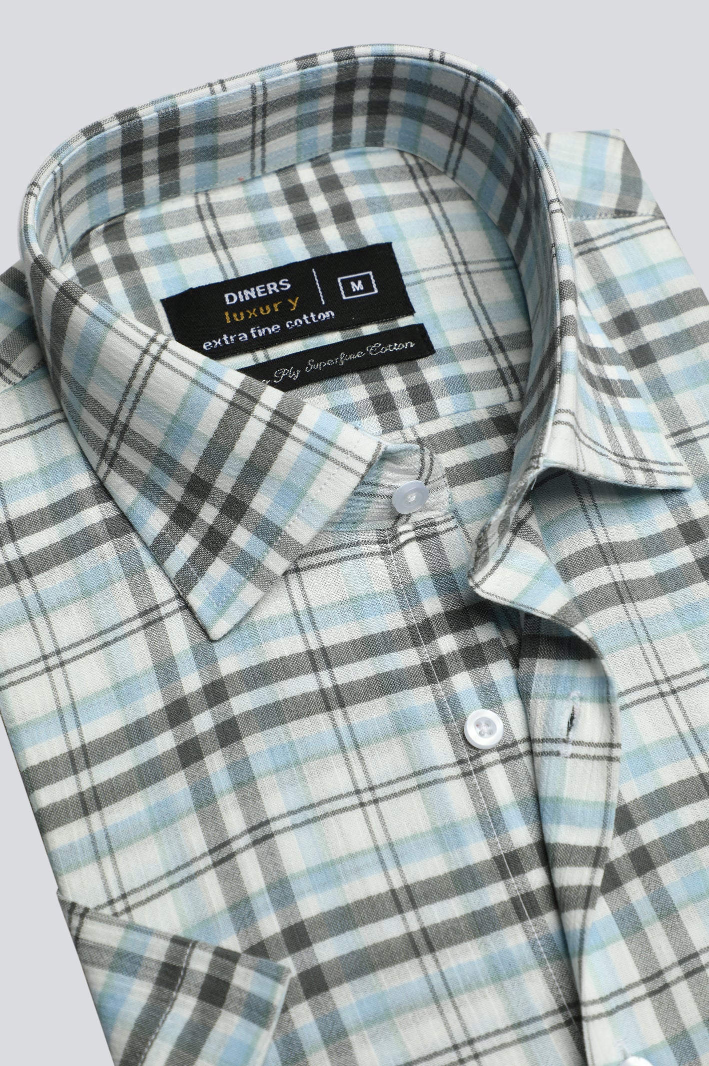 Multicolor Tattersall Check Formal Shirt (Half Sleeves) From Diners