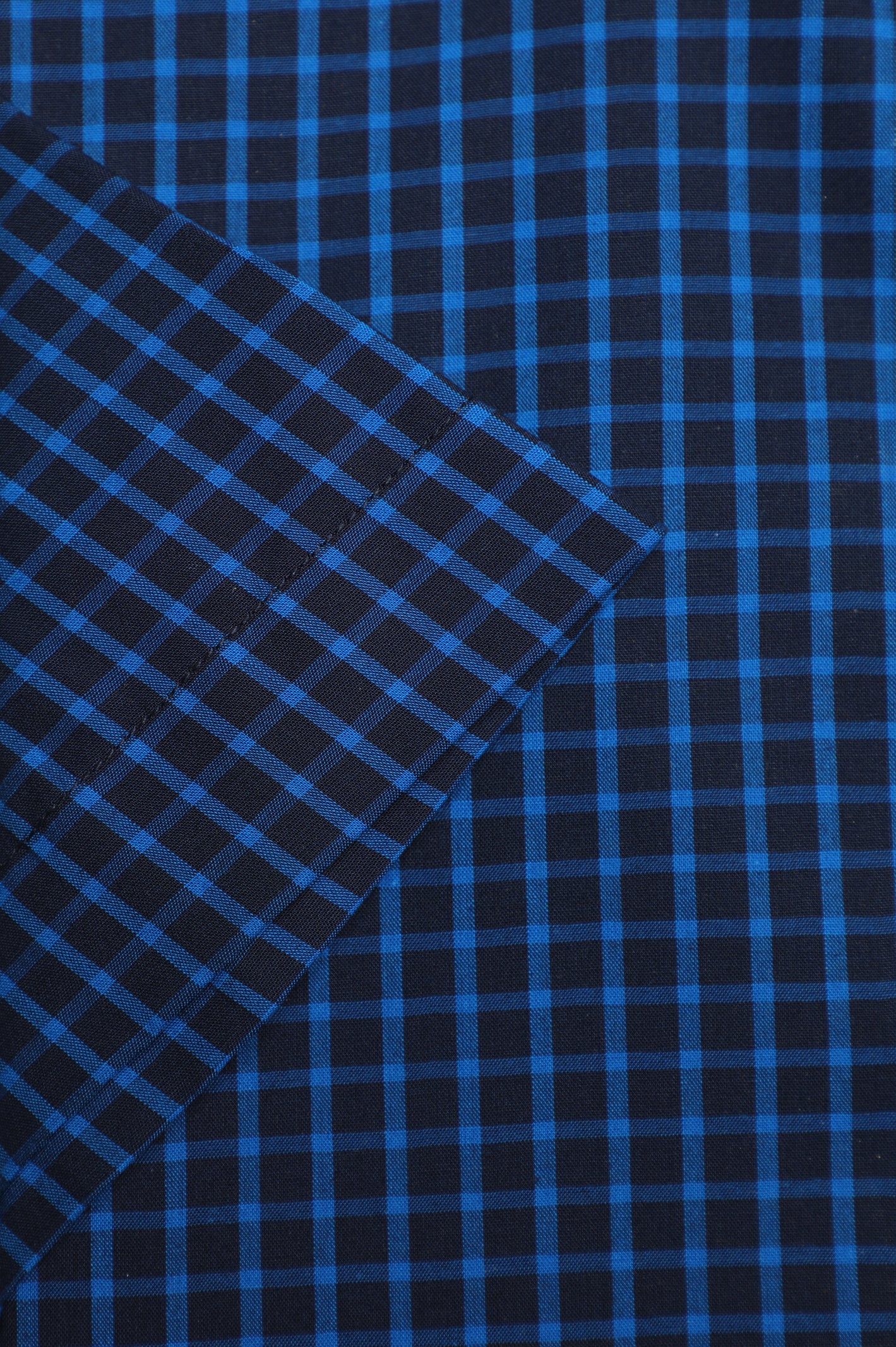 Royal Blue Graph Check Formal Shirt (Half Sleeves) From Diners