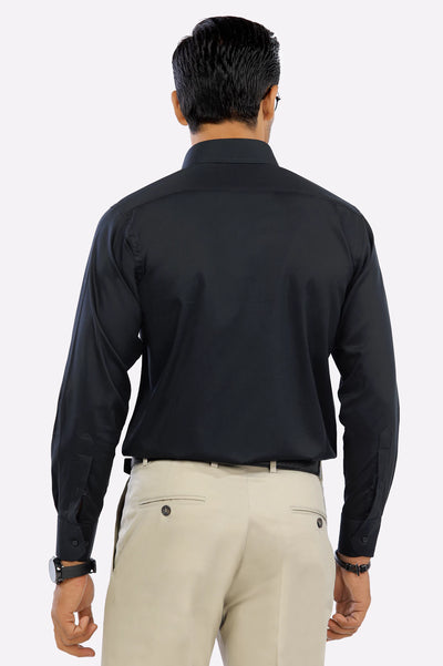 Black Textured Formal Shirt - Diners
