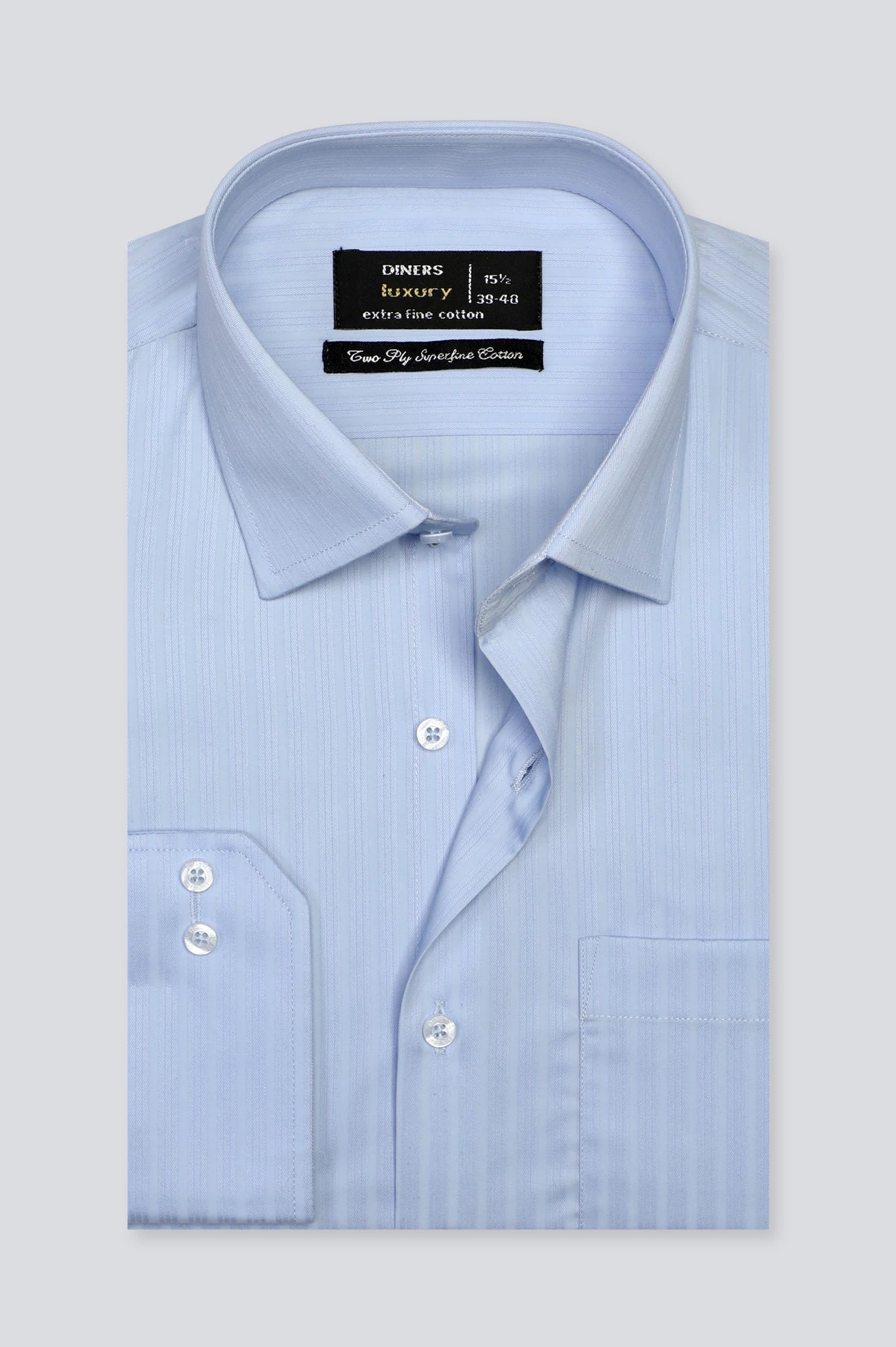 Sky Blue Textured Mens Formal Shirt 