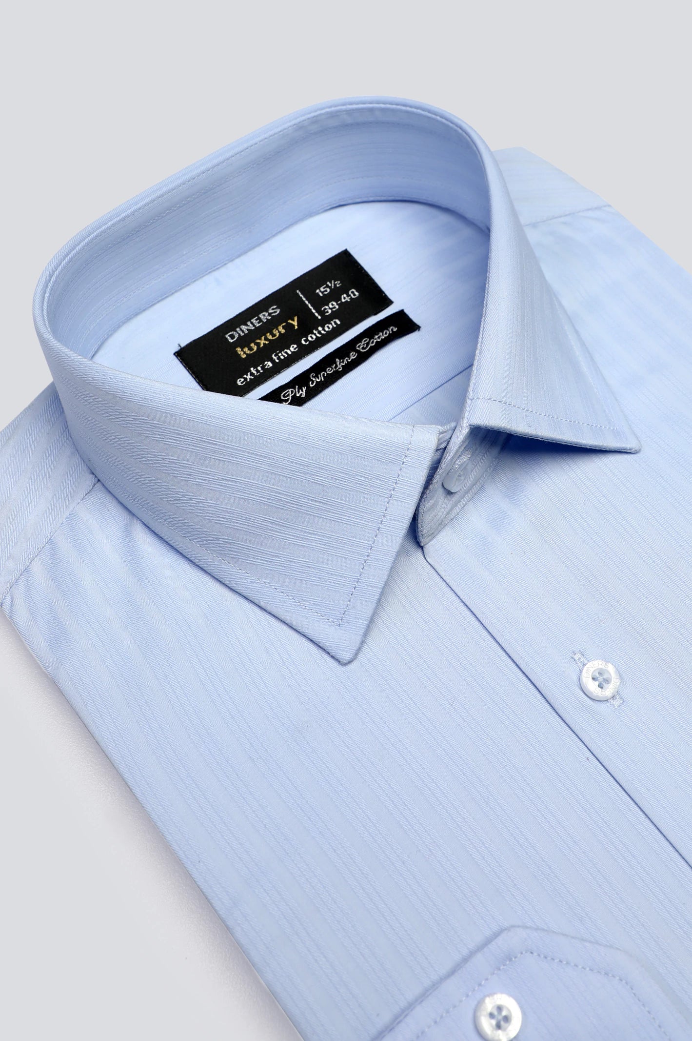 Textured Sky Blue Formal Shirt