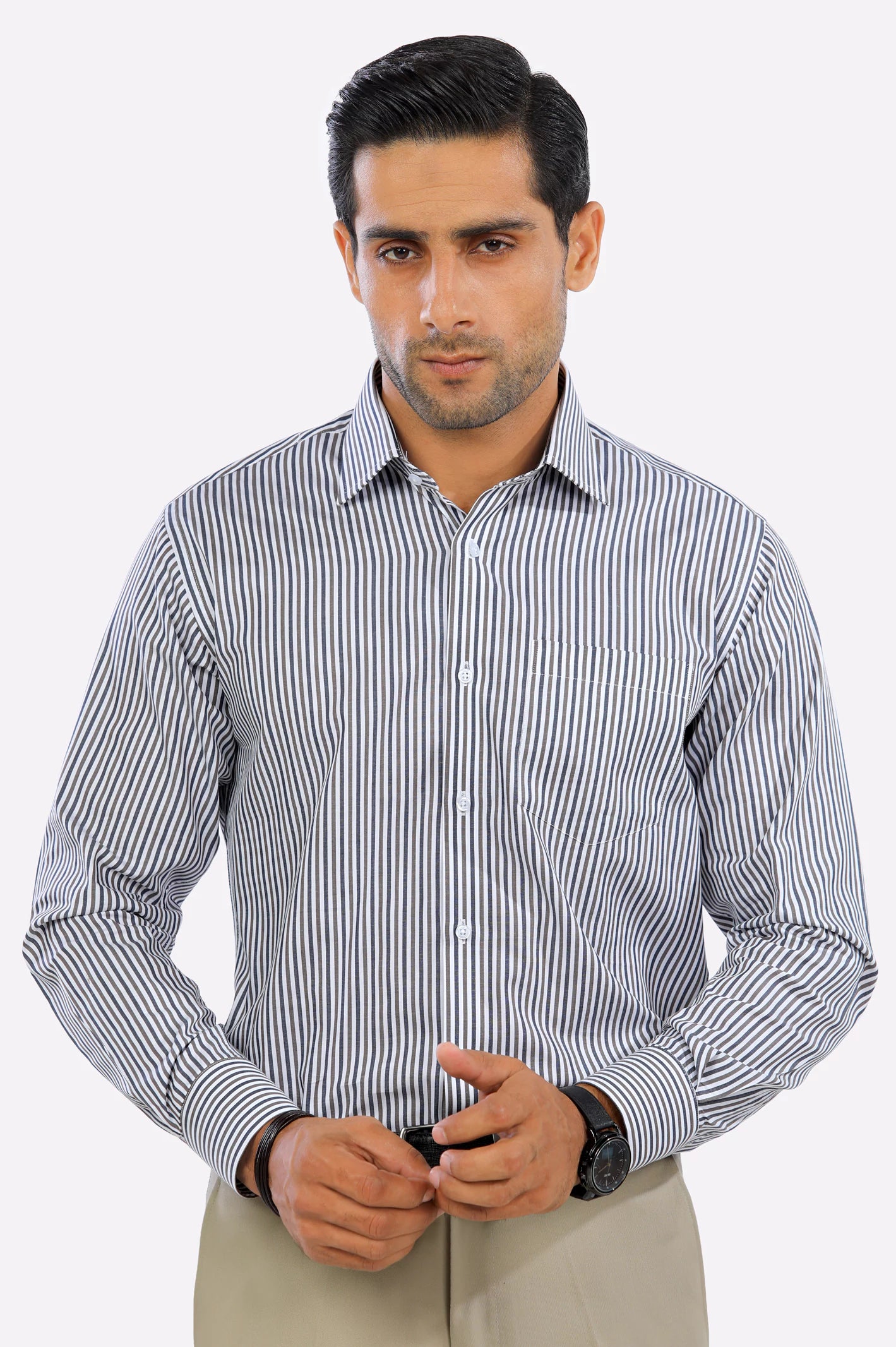 Multicolor Bengal Stripes Formal Shirt From Diners