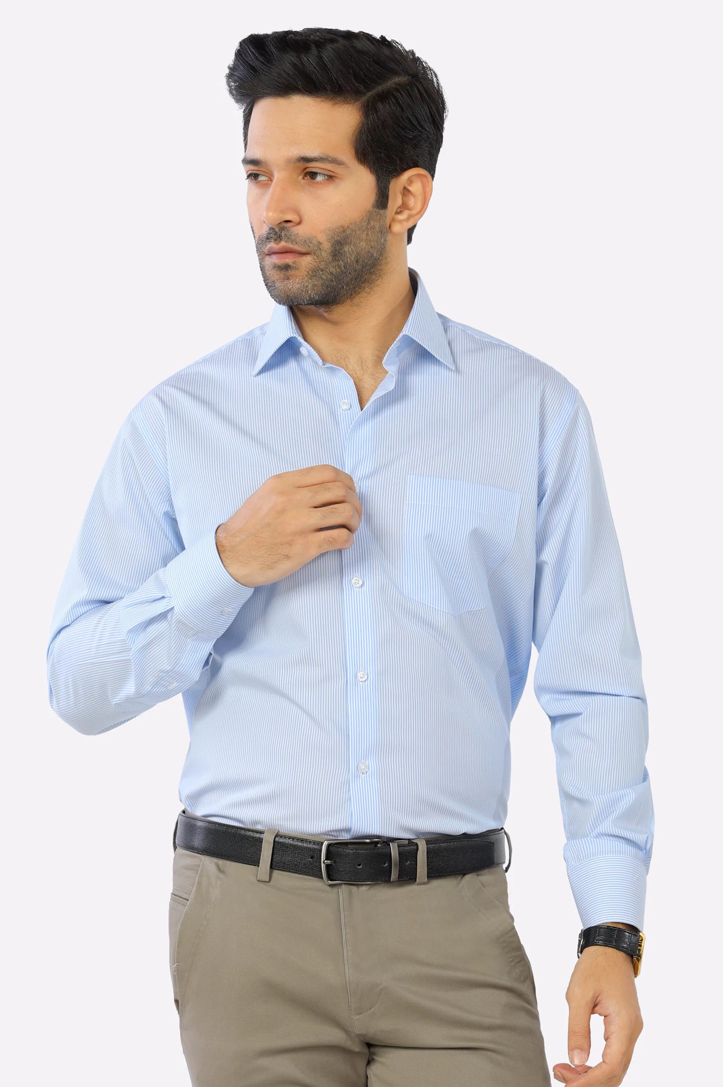 Light Blue Candy Stripe Formal Shirt – Diners Pakistan