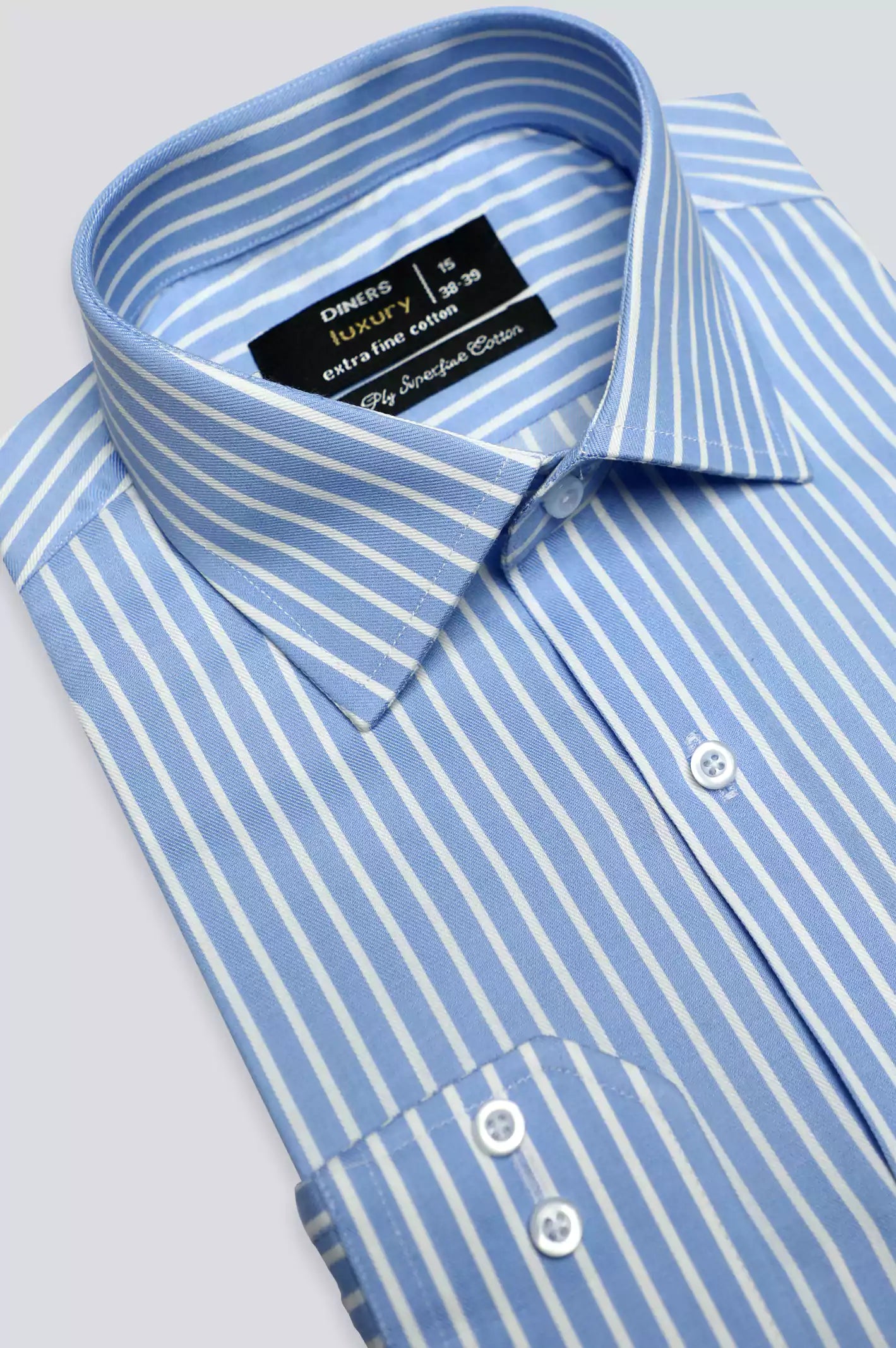 Blue Pinstripe Formal Shirt – Diners Pakistan