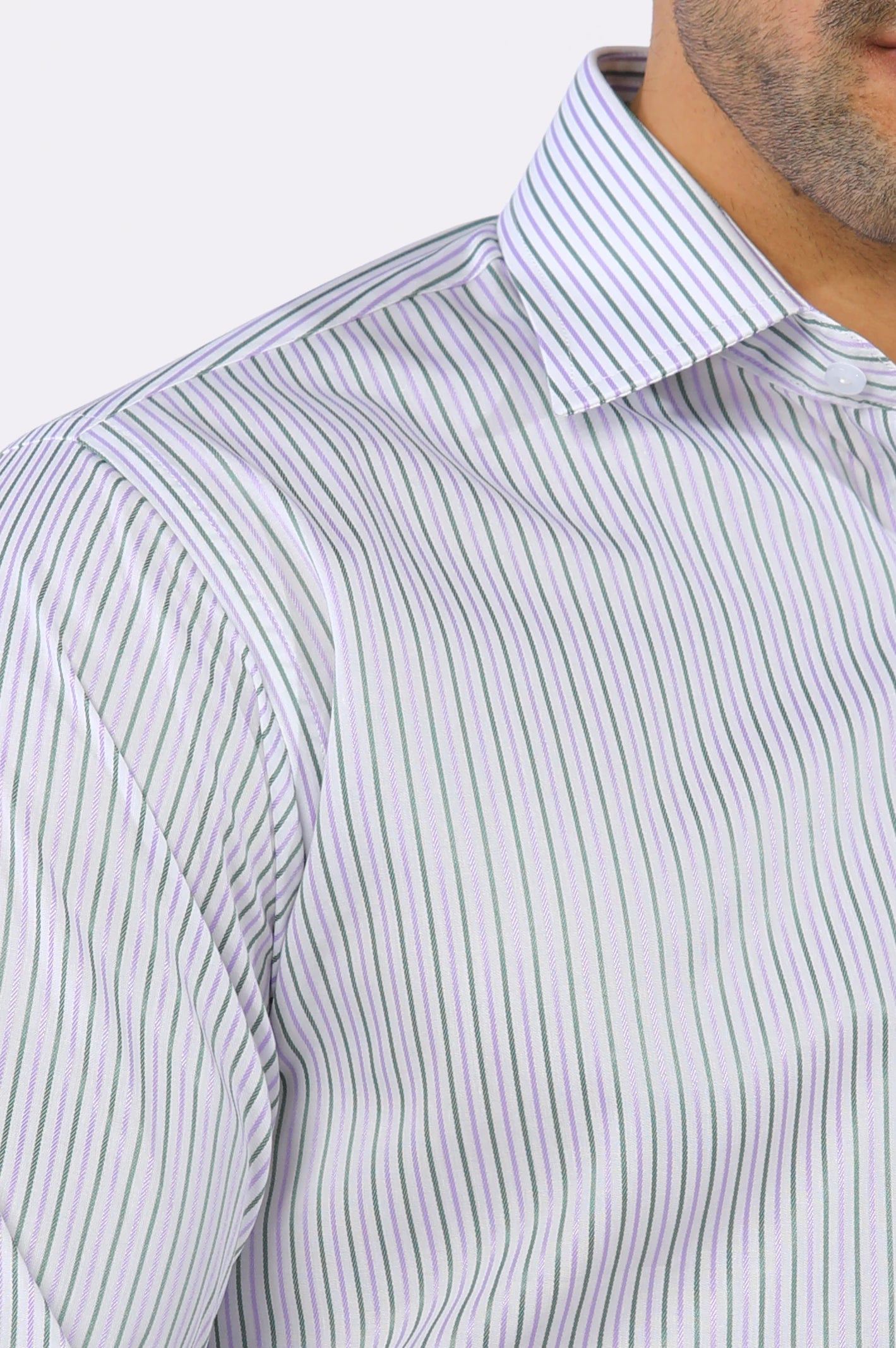 Multicolor Pencil Stripe Formal Shirt From Diners