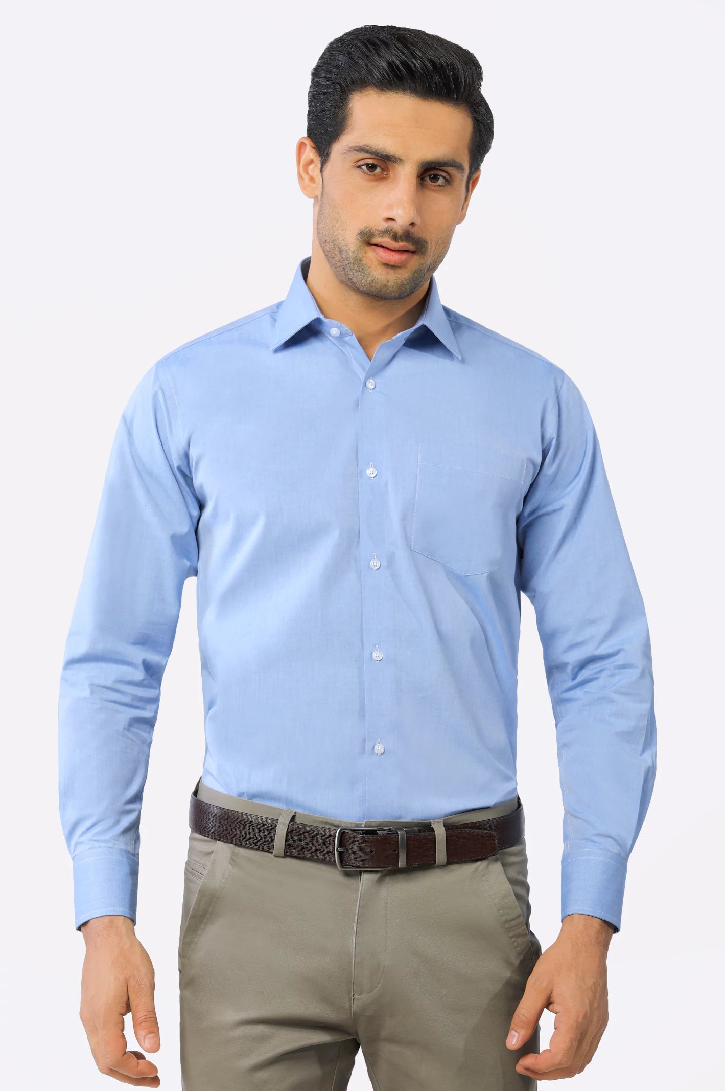 Blue Plain Formal Shirt – Diners Pakistan