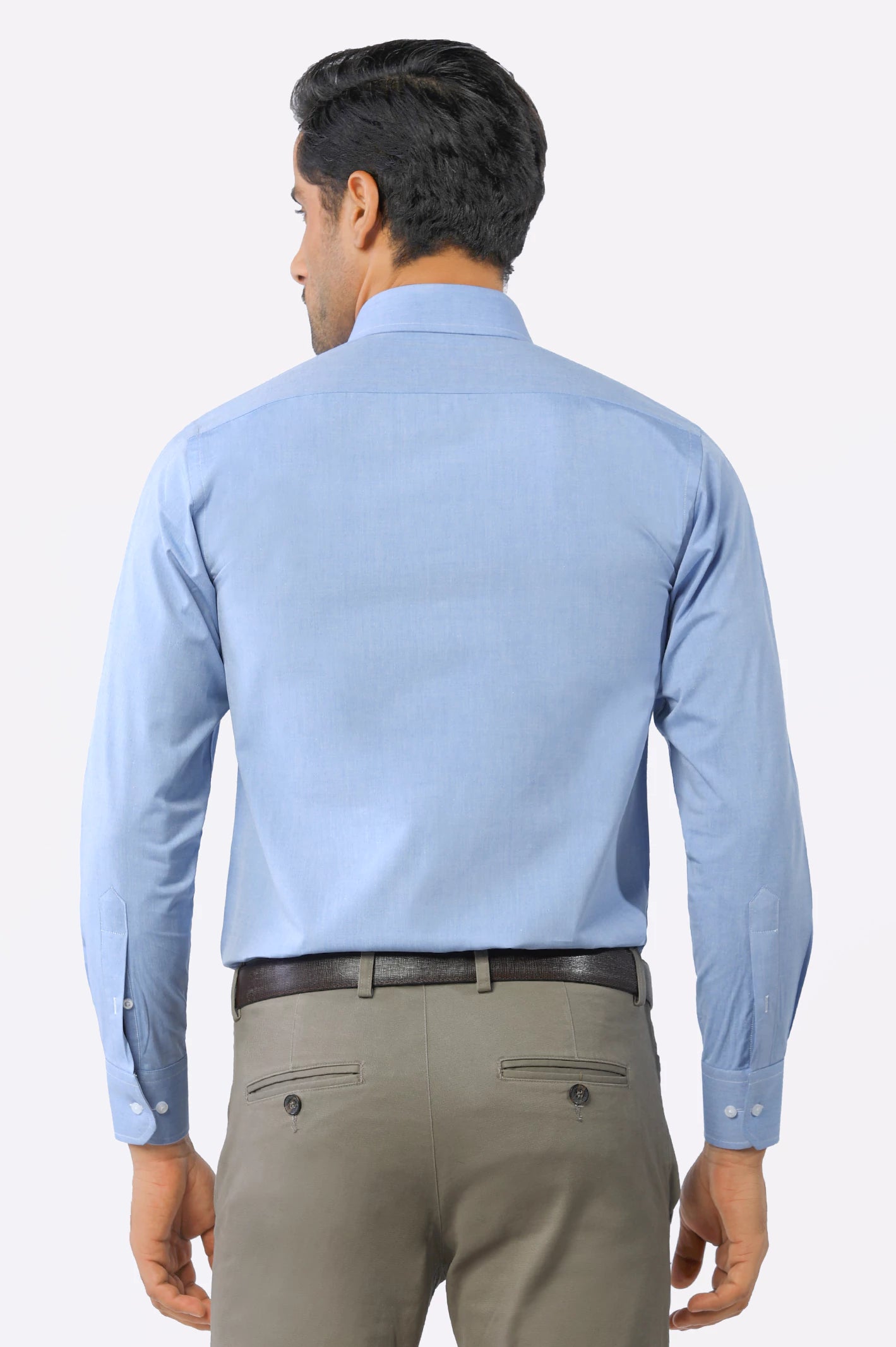 Blue Plain Formal Shirt From Diners