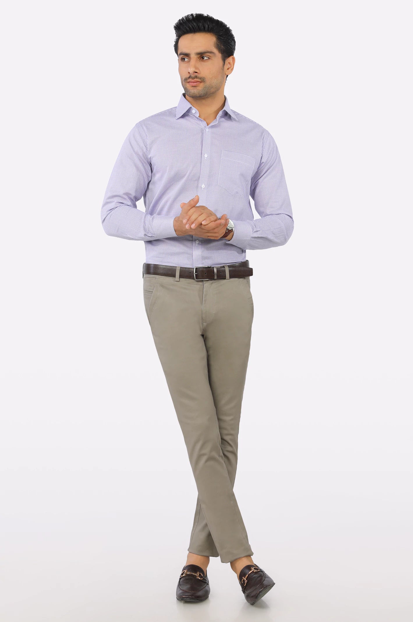 Multicolor Mini-Check Formal Shirt From Diners