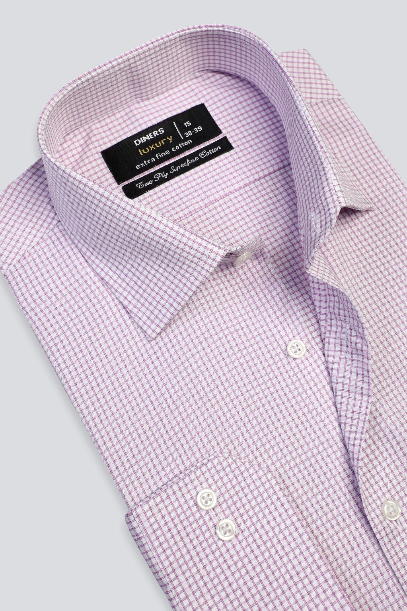 Diners Formal Purple Graph Shirts 