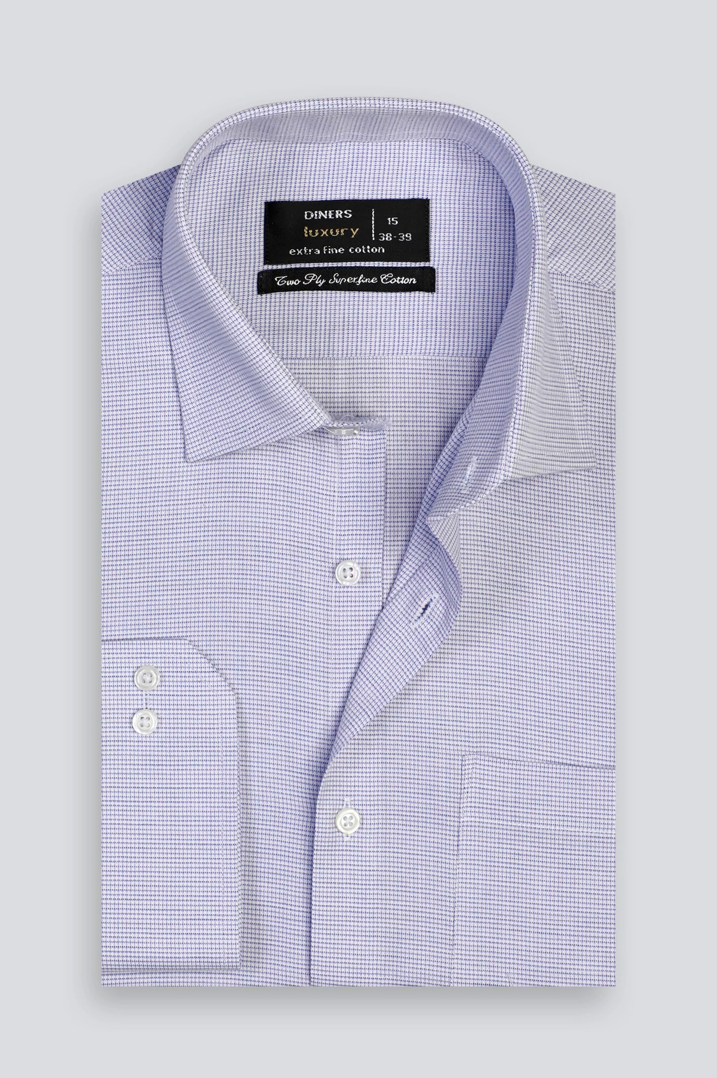 Blue Textured Formal Shirt