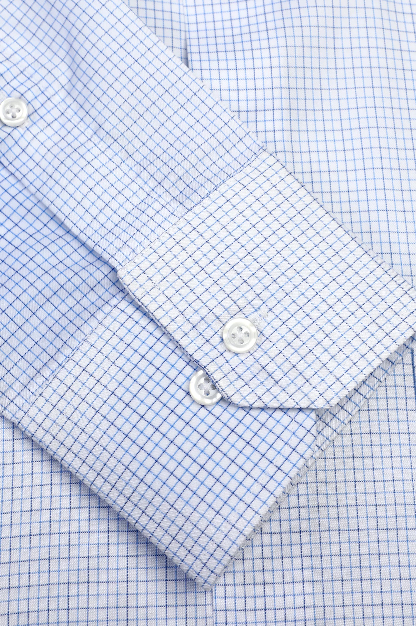 Men Blue Graph Check Formal Shirt for Diners