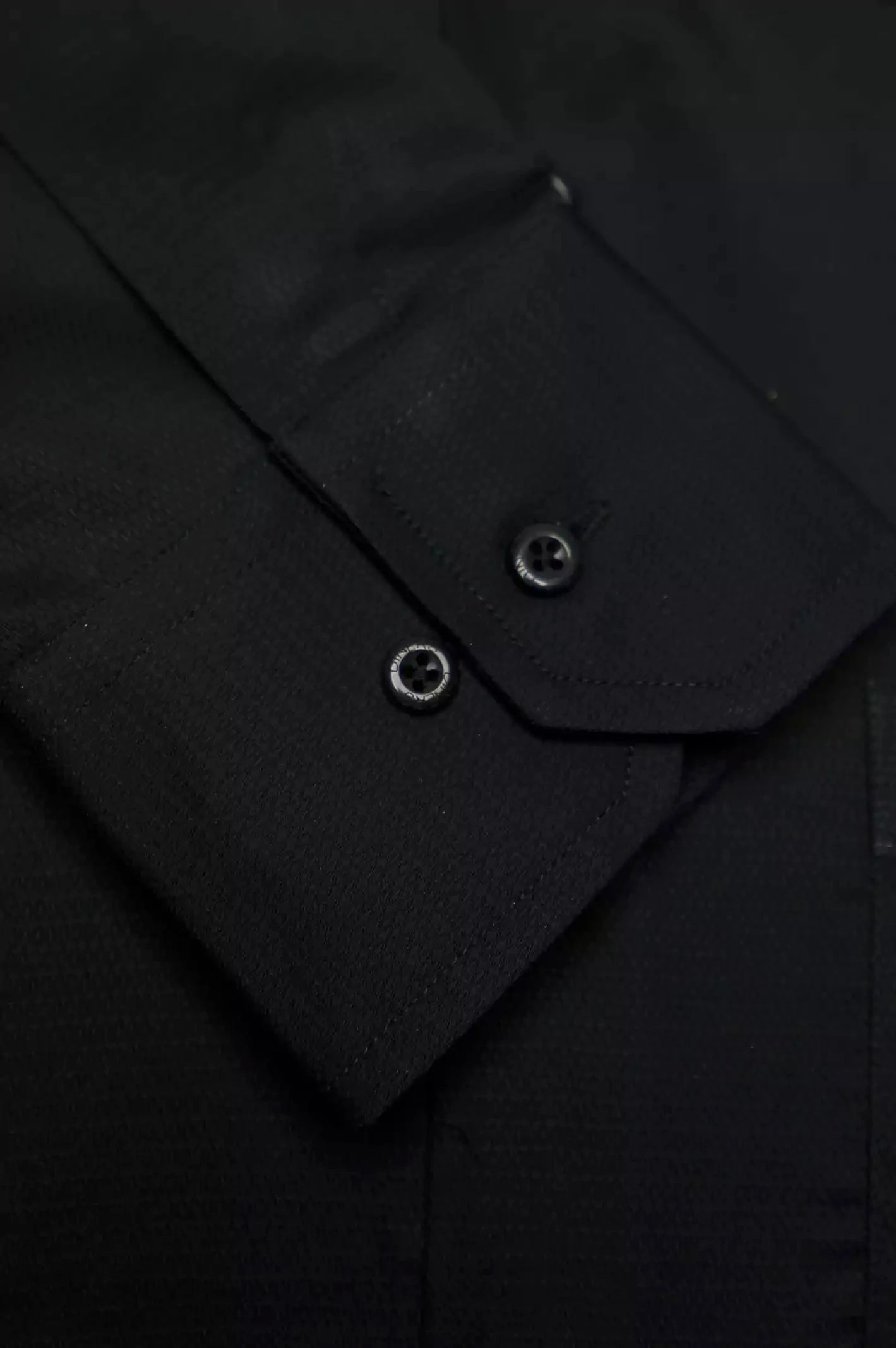 Black Self Textured Formal Shirt From Diners