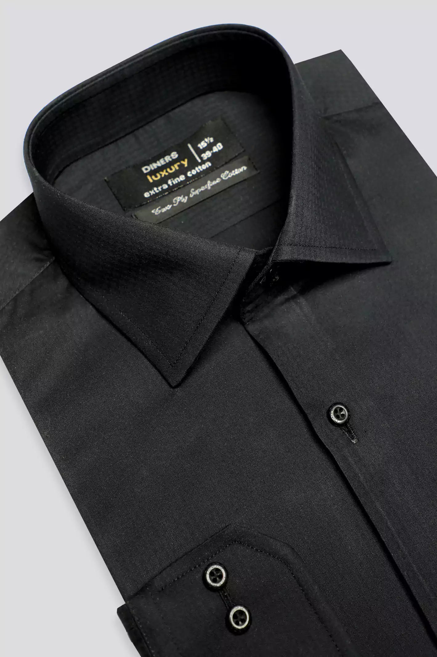Black Self Dobby Formal Shirt From Diners
