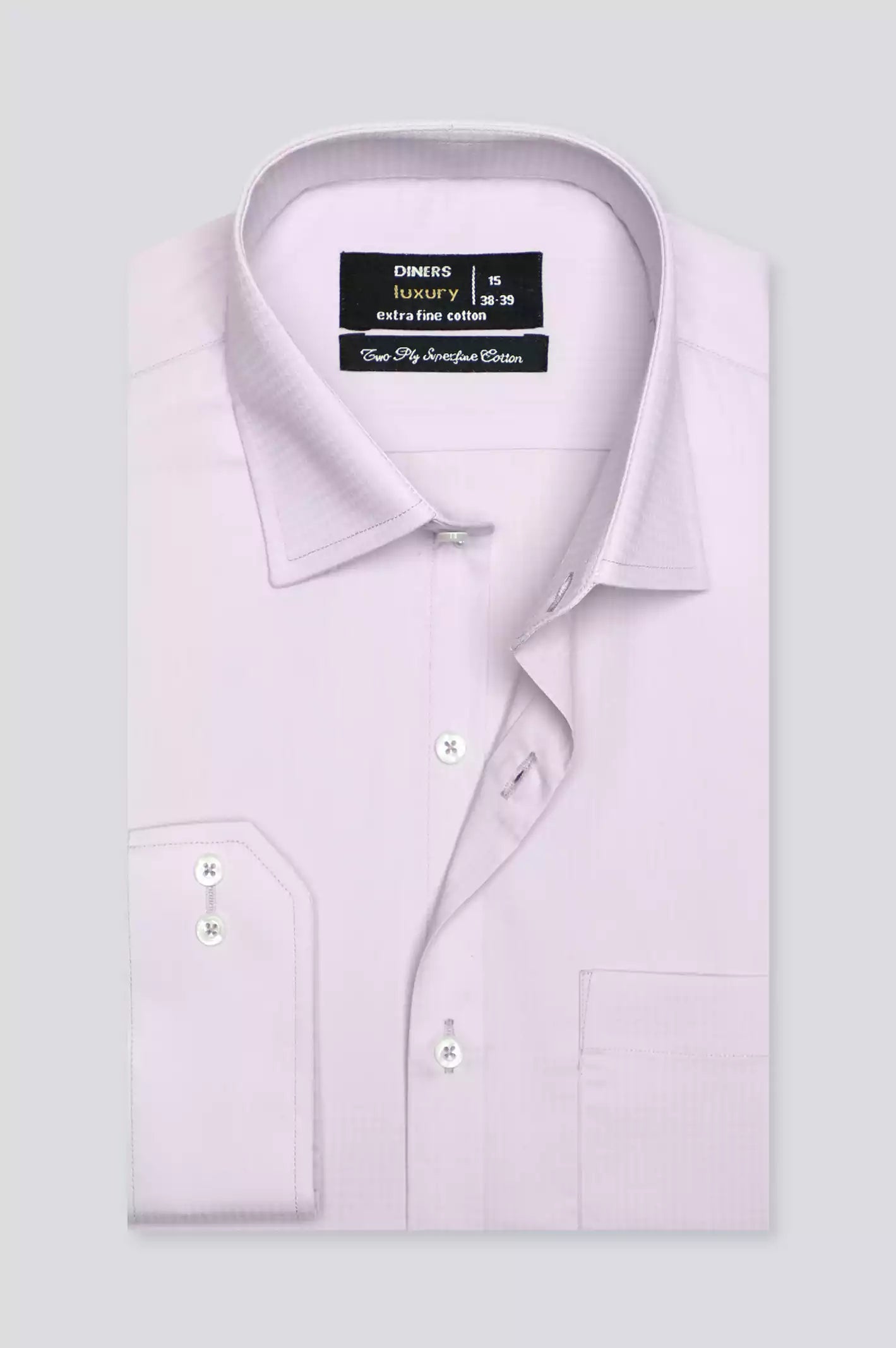 Purple Dobby Self Formal Shirt From Diners
