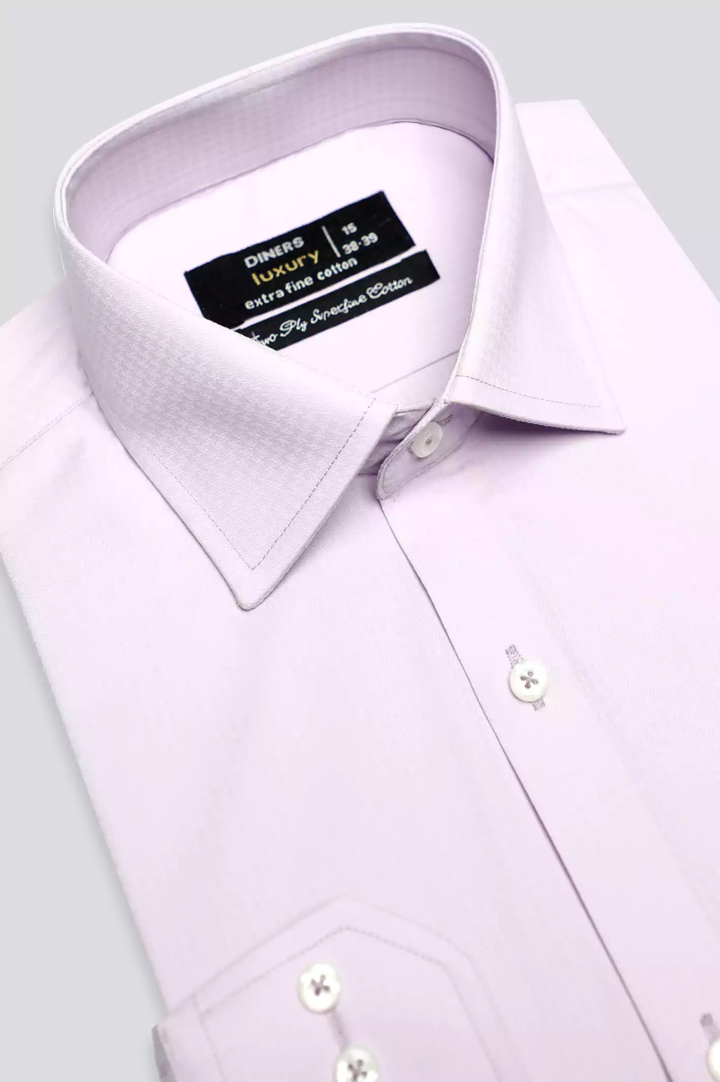 Purple Dobby Self Formal Shirt From Diners