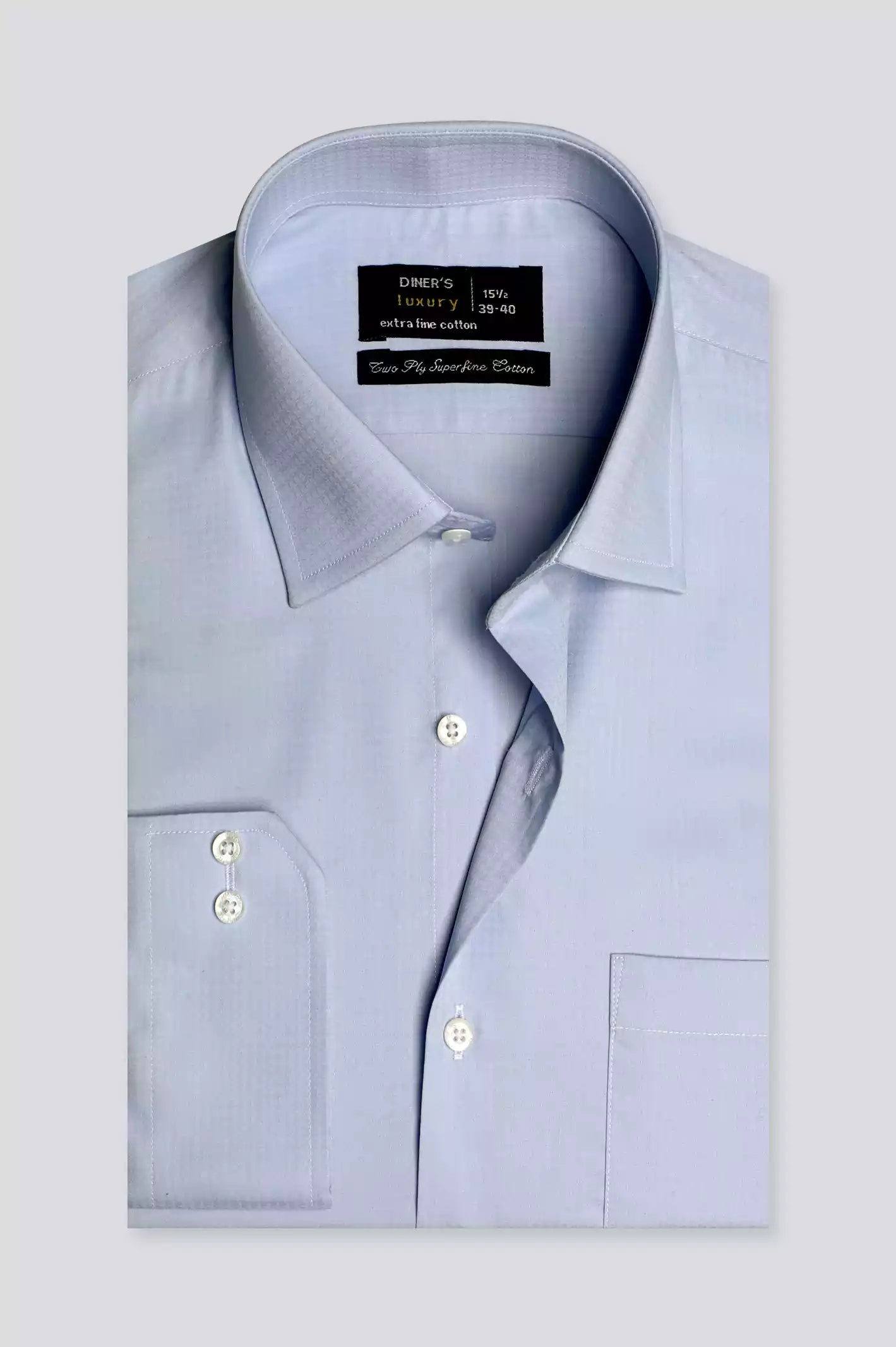 Sky Blue Self Dobby Formal Shirt From Diners